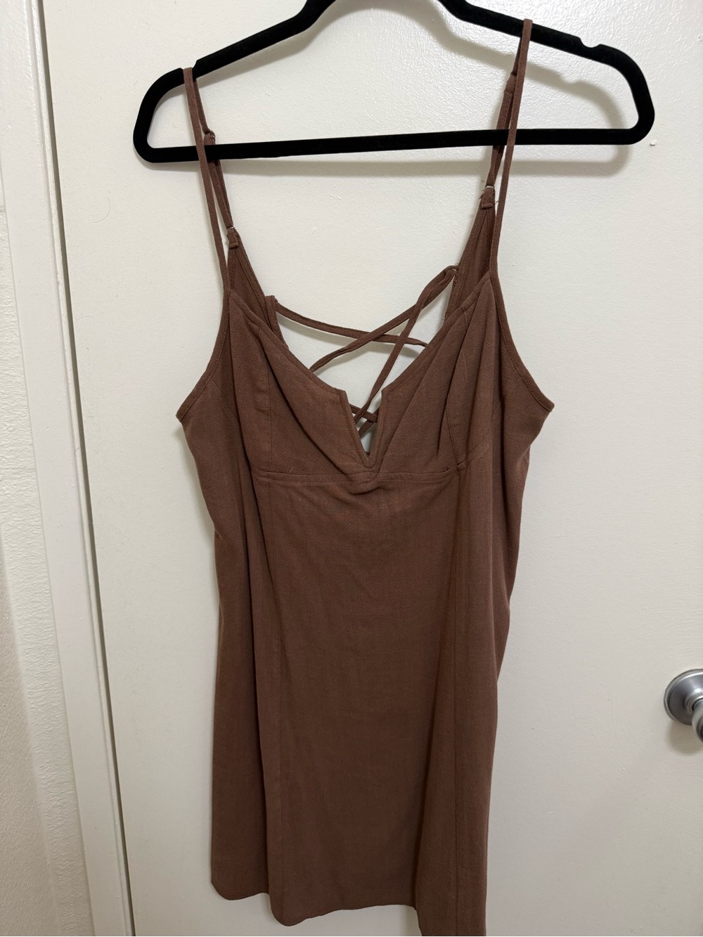 LA Hearts Strappy Brown Slip Dress